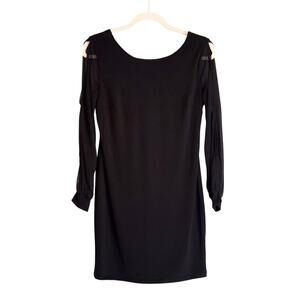 SWEET STORM Women's Medium Little Black Dress Short Goth Cocktail Sheer Sleeve